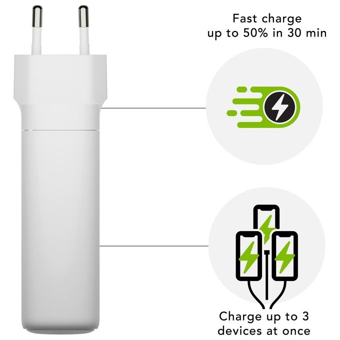 DBrramante1928 Re-Charge Universale Bianco AC Interno USB-C 140W100W18W