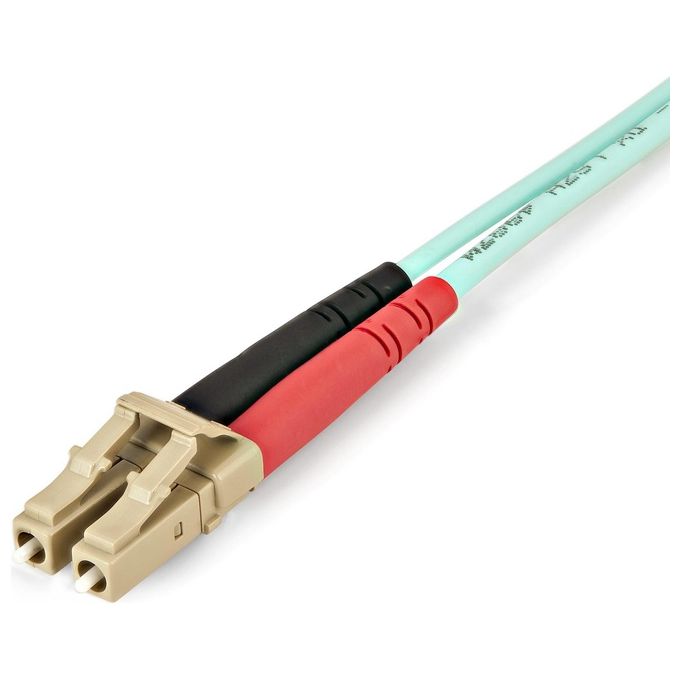 Startech Cavo in Fibra Ottica Multimodale Duplex OM4 LC-LC 100Gb 50-125 LSZH  Turchese da 2mt