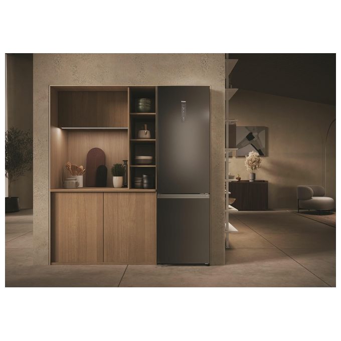 Haier HDPW3620DNPD - Frigorifero Combinato 406 L, 200 cm, Classe Energetica D, 35 dB, Total No Frost con Display Digitale e Funzioni Smart, Colore Acciaio Inox