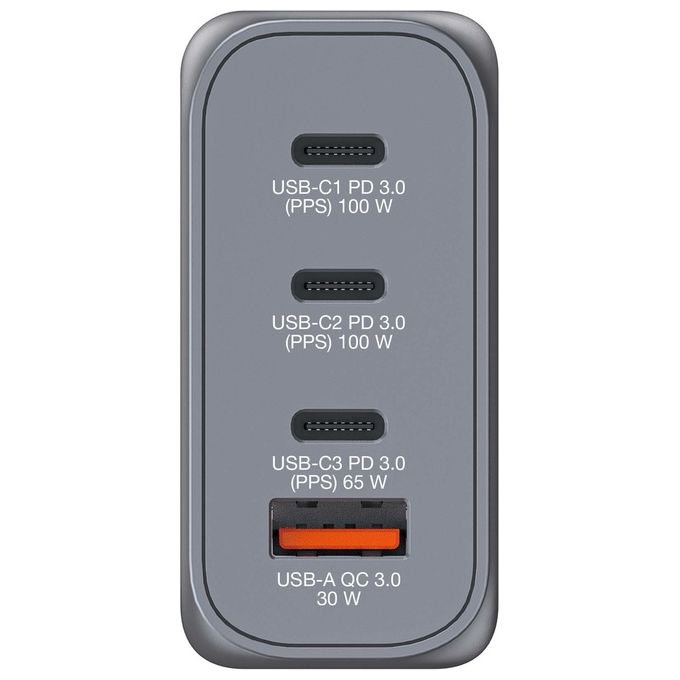 Verbatim GNC-100 Caricatore Universale Nero-Grigio AC Ricarica Rapida Interno