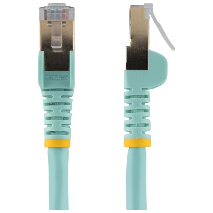 Startech Cavo Patch Cat6a da 7,5mt Schermato Stp Filo di Rame Connettore Antistrappo Aqua