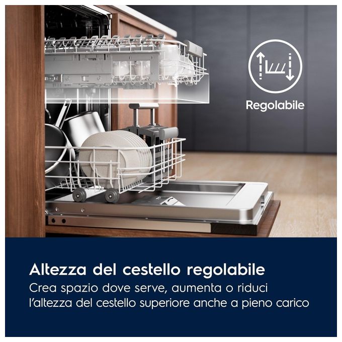Electrolux KEAD7300L Serie 300 Lavastoviglie da Incasso Scomparsa Totale 13 coperti Classe D AirDry AutoSense Motore Inverter (82x60x55 cm) colore Nero
