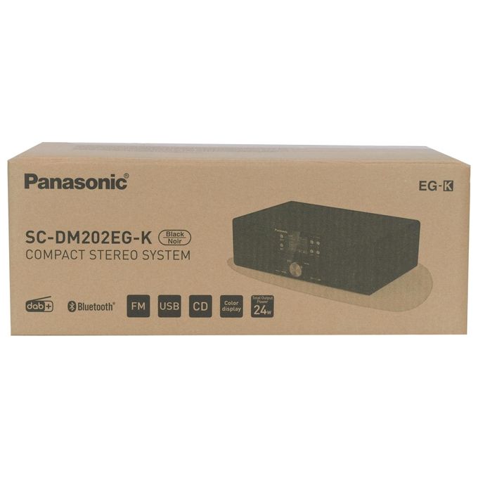 Panasonic SC-DM202EG-K Sistema Stereo Compatto Micro HiFi con CD Nero