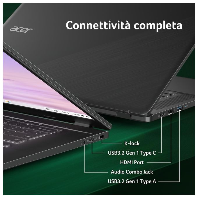 ACER Chromebook Plus 515 CB515-2H-34ZU i3-1215u 8Gb Hd 256Gb Ssd ChromeOS