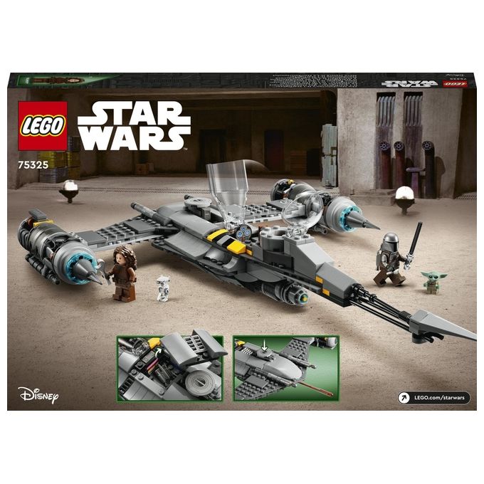 LEGO Star Wars 75325 Starfighter N-1 del Mandaloriano, Personaggi Peli Motto, Droide BD e Baby Yoda, Giocattolo Costruibile