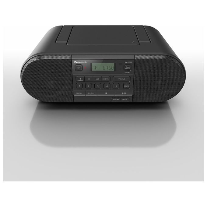 Panasonic RX-D552 Radio DAB+ Bluetooth Lettore Cd Design Vintage 20W Usb Nero