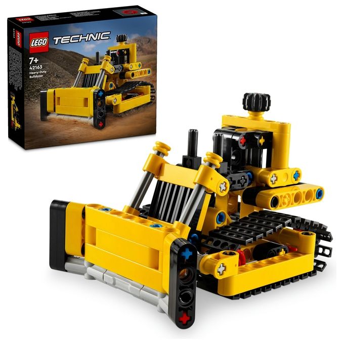 LEGO Technic 42163 Bulldozer da Cantiere, Giochi per Bambini e Bambine di 7+ Anni, Regalo per Amanti dei Veicoli Giocattolo