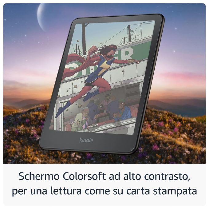 Amazon Kindle Colorsoft Signature Edition 32Gb Con schermo a colori 7'', luminosita' frontale a regolazione automatica, ricarica wireless e lunga durata della batteria