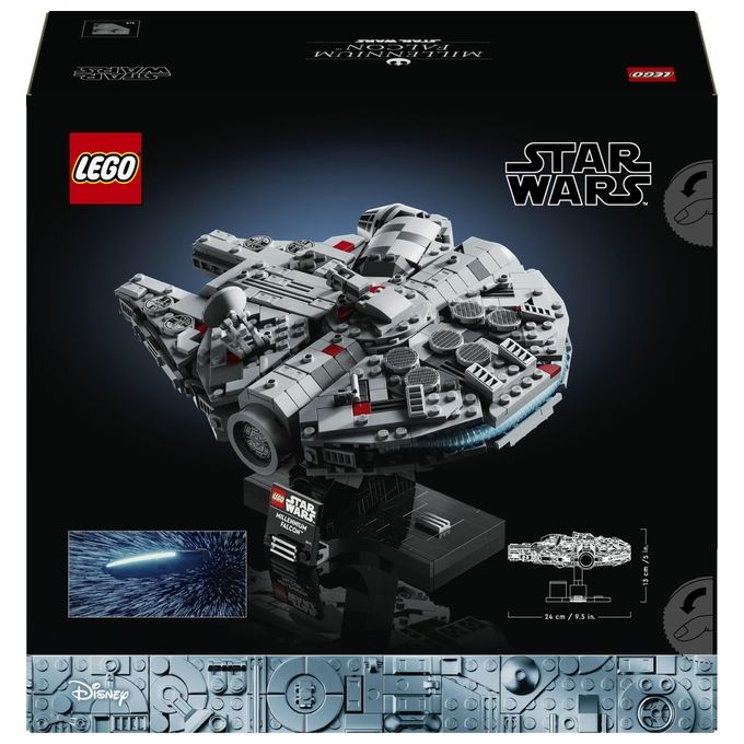 LEGO Star Wars 75375 Millennium Falcon, Modellino da Costruire di Astronave per Adulti, Idee Regalo Lui, Lei, Marito o Moglie