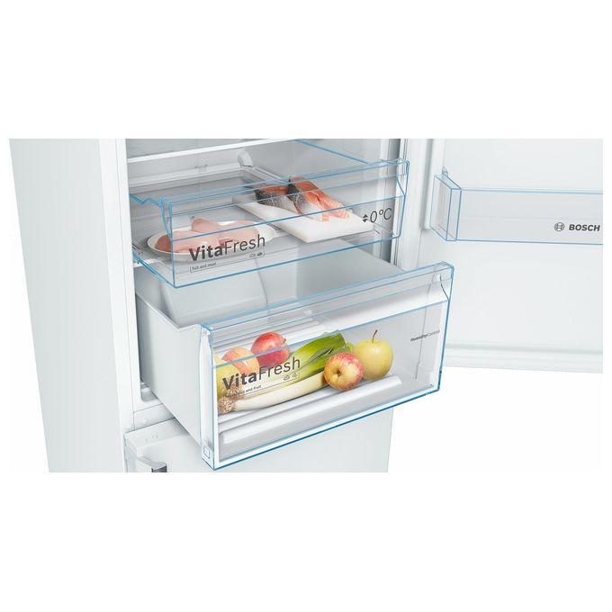 Bosch KGN39VWEQ - Serie 4 - Frigorifero Combinato 368 L, 203 cm, Classe E, 39 dB, Total No Frost, Multi Airflow, Bianco