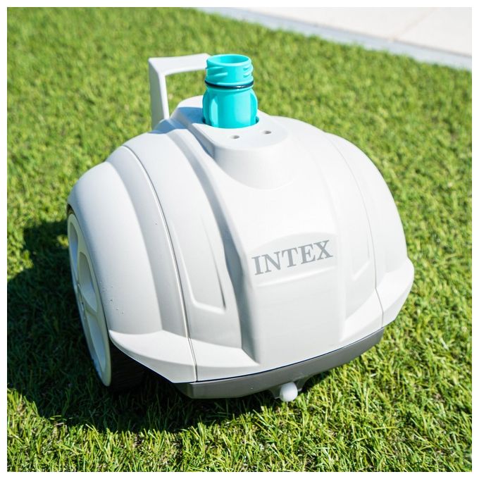 Intex 28007EX ZX50 Robot Pulitore Automatico Piscine Fuori Terra fino a 488 cm Pompa 3407 5678 L-h Tubo 6,50 m colore Bianco
