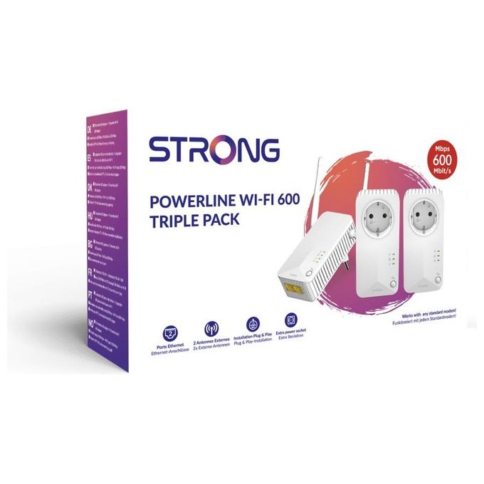 Strong PLWF600TRIEUV2 Powerline Wi-Fi 600 Kit 3x
