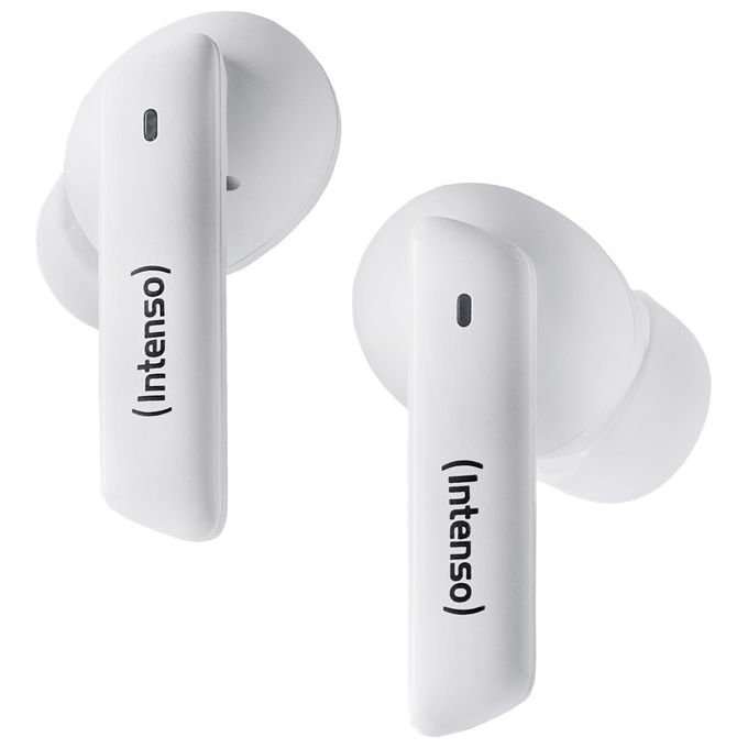 Intenso Buds Pro Cuffie TWS True Wireless T512HAE con Hybrid ANC ENC Bluetooth e fino a 35 Ore di Riproduzione Musicale Bianco