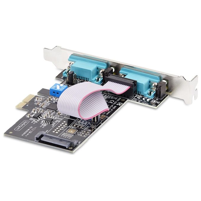 StarTech.com Scheda Seriale Pcie a 2 Porte Scheda Pci Express a Doppia Porta Rs232-rs422-rs485 (Db9)
