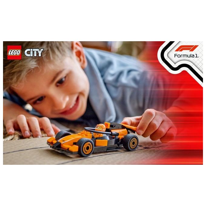 Lego Set Pilota e Monoposto McLaren F1 60442 City Formula1 Racing Construction Kit