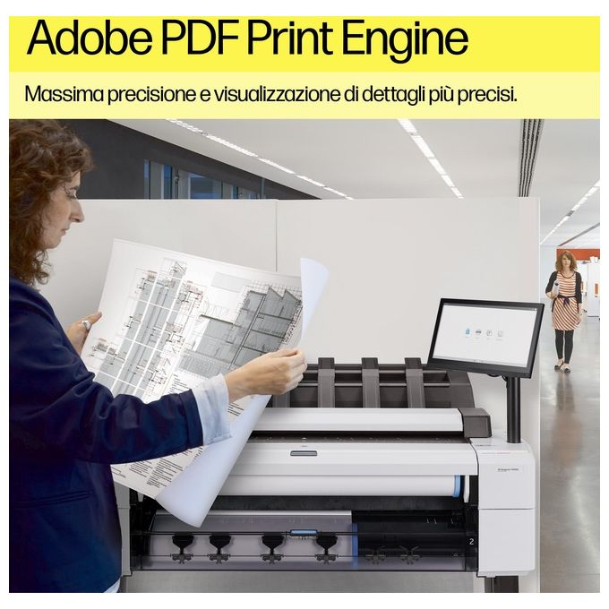 HP 3XB78A#B19 DesignJet T2600 Stampante Multifunzione Getto Termico d'Inchiostro Colore 36 pollici Risoluzione 2400 x 1200 DPI Connettivita' Ethernet LAN Scansione Integrata PostScript 3 HDD 500 GB colore Nero