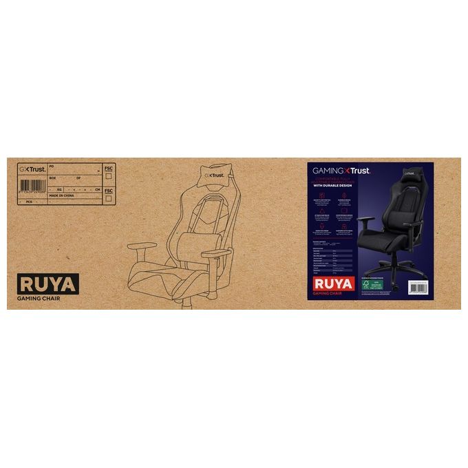 Trust GXT 714 RUYA Sedia per Gaming Universale Nero