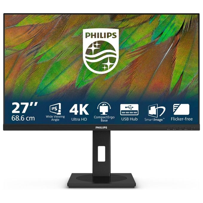 Philips 27B1N3800 3000 Series monitor a LED 27'' 3840 x 2160 4K UHD (2160p) @ 60 Hz IPS 350 cd-m² 1000:1 4 ms 2xHDMI DisplayPort altoparlanti nero
