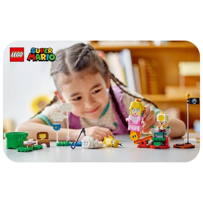 Lego Super Mario Avventure di Peach Interattiva Giocattolo con 4 Personaggi Nintendo tra cui la Principessa e un Toad Giallo