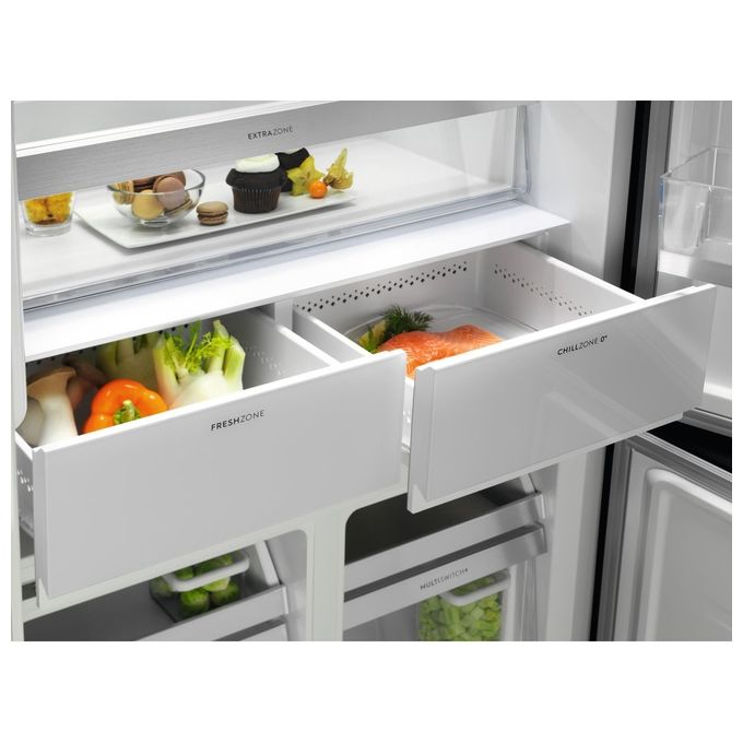 ELECTROLUX ELT9VE52U0 Frigorifero 4 porte Side by Side 522 Litri Classe E Total No Frost colore Inox