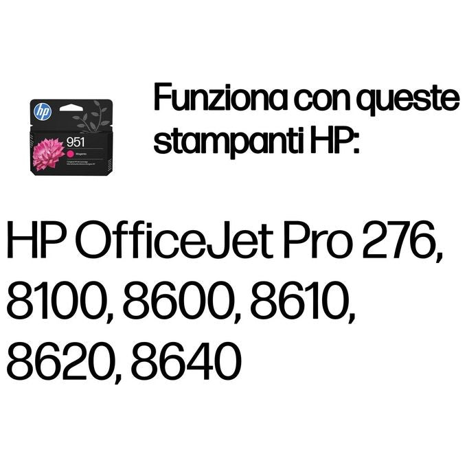 HP 951 Alta resa magenta originale cartuccia d'inchiostro per Officejet Pro 251dw, 276dw, 8100, 8600, 8600 N911a, 8610, 8620, 8630