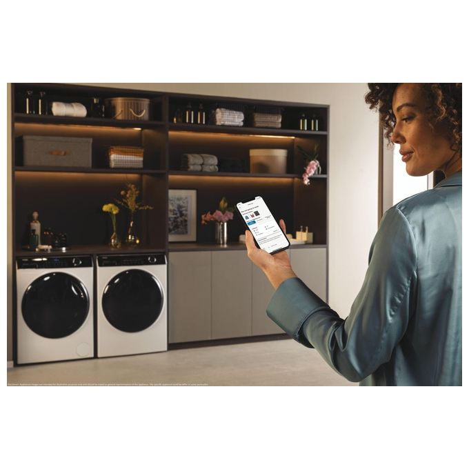 Haier HW90-B14959U1 I-Pro Series 5 Lavatrice Carica Frontale 9 Kg 1400 rpm Classe A Direct Motion Wi-Fi Vapore ABT (85x60x57 cm) colore Bianco