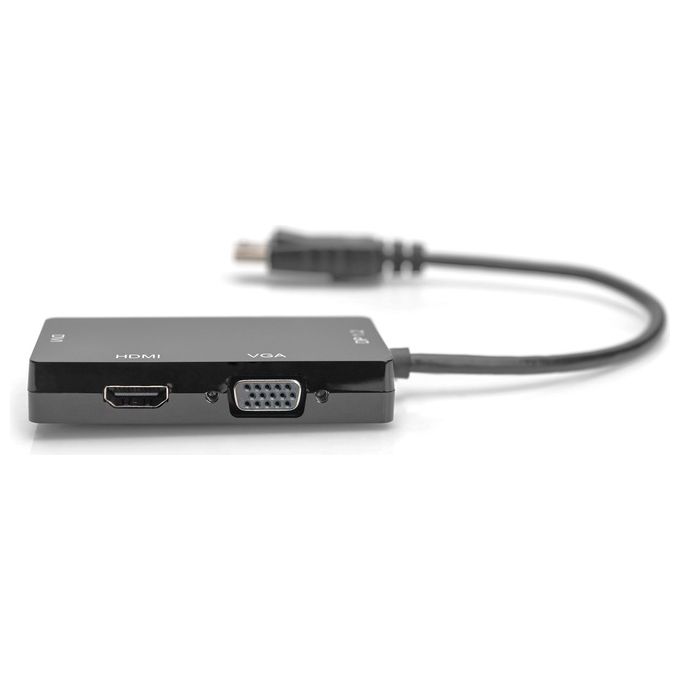 Digitus Adattatore Video 3 in 1 Connettore Dp Maschio a Hdmi + Dvi + Vga