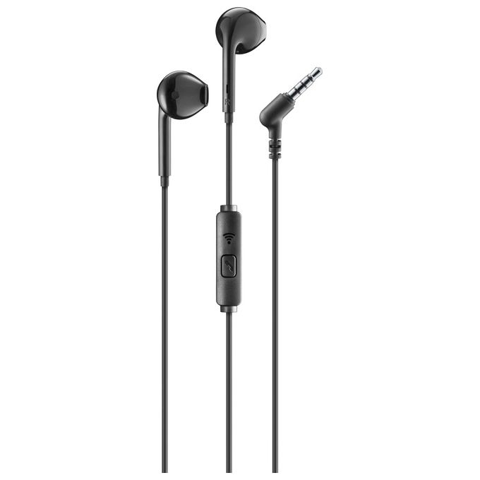 Cellular Line Auricolare Capsula con Microfono Nero