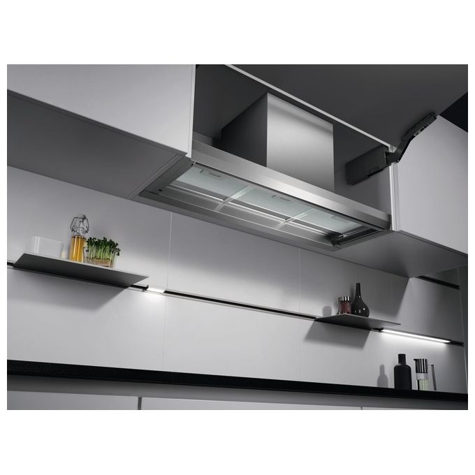 AEG DPE4941M Cappa Integrata Estraibile Classe energetica C 3 Velocita' Installabile in Modalita' Filtrante e Aspirante 90 cm Inox