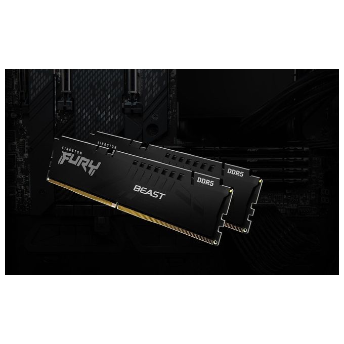 Kingston FURY Beast Black EXPO DDR5 16GB (2x8GB) 6000MT-s DDR5 CL36 DIMM Memoria Gaming per Computer Fissi Kit da 2 - KF560C36BBEK2-16 Nero 16GB Kit da 2 6000MT-s (AMD EXPO Certified)