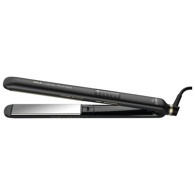 Ga.Ma Gi2510 Piastra per Capelli GOLD Led Dual Plates Black
