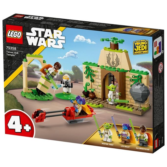 LEGO Star Wars 75358 – Tempio Jedi su Tenoo, Set da Costruzione 124 Pezzi con Maestro Yoda, Lys Solay, Kai Brightstar, Droide T-10 e Speeder Bike, Eta' 4+