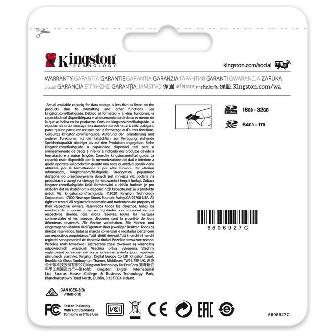Kingston Canvas Select Plus SD - SDS2-64GB Class 10 UHS-I