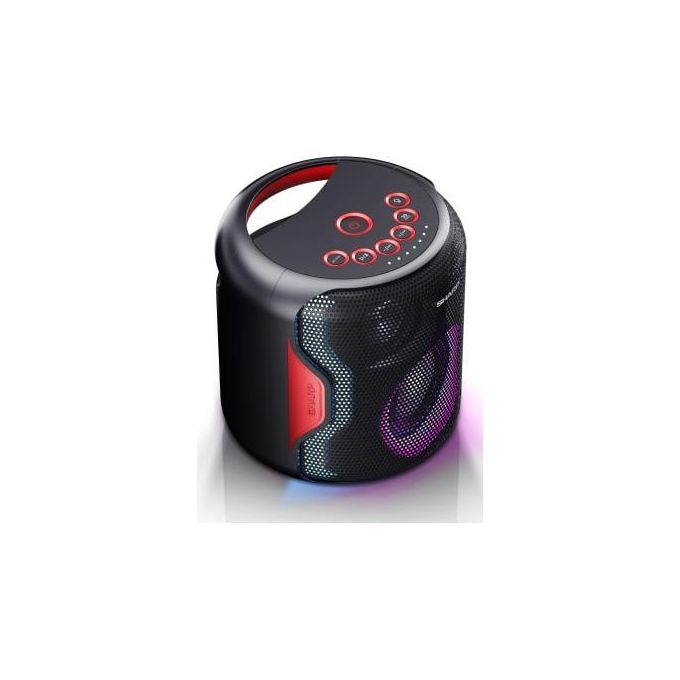 Sharp PS-921(BK) Altoparlante per Feste Bluetooth Compatto e Portatile con Luci da Discoteca Audio 2.1 e 3D Duo per Accoppiare un Secondo PS-921 in Stereo TWS Resistente agli Schizzi IPX5