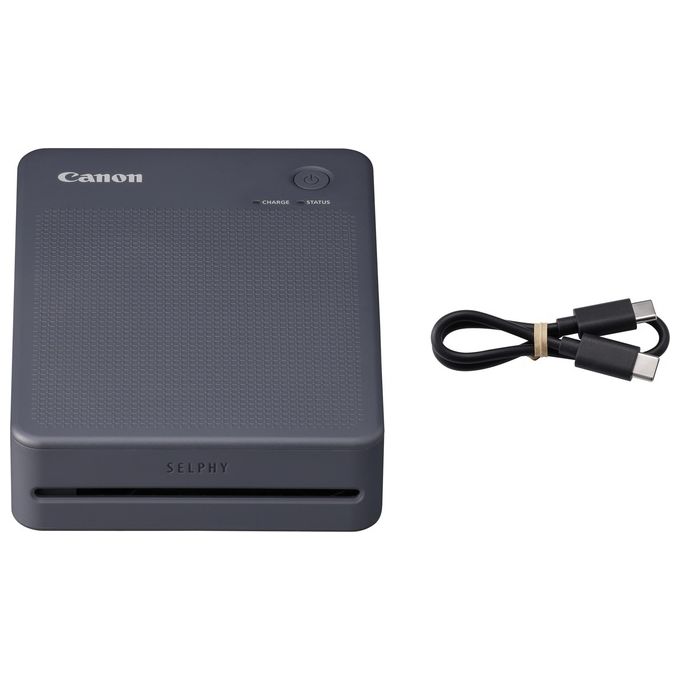 Canon Stampante portatile SELPHY QX20: per la stampa Wi-Fi direttamente dal tuo dispositivo smart. Stampa a sublimazione 2 formati di stampe con adesivo rimovibile e ricarica USB-C - Nero