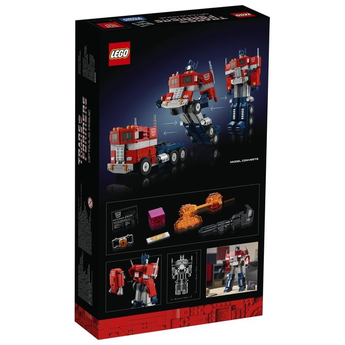 LEGO Icons Optimus Prime, Modellino da Costruire 2 in 1 del Leader dei Transformers, Set da Collezione per Adulti, 10302