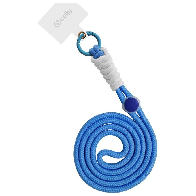 Celly Necklace Universale in Nylon Azzurro