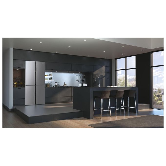 Haier HTF-458DG6 Frigorifero Combinato 4 Porte Capacita' 468 Litri Classe energetica F (A+) 180,4 cm Total No Frost Inox