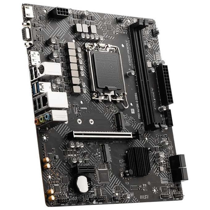 MSI PRO H610M-G DDR4, Scheda Madre Micro-ATX - Supporta i processori Intel 12th Gen Core, LGA 1700-2 x DIMM (3200MHz), 1x slot PCIe 4.0 x16, 1 x M.2 Gen3, Intel 1G LAN, HDMI 2.1, DP 1.4 e VGA