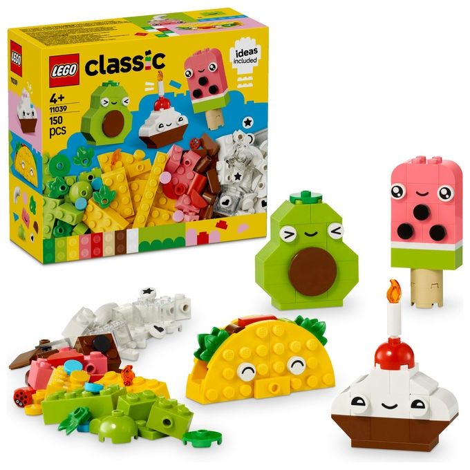 LEGO Classic Alimenti Creativi Piccolo Set di Giochi di Fantasia per Bambini e Bambine da 4 Anni in su con Cibo Giocattolo in Plastica da Costruire e Ricostruire in Altre Forme Idea Regalo 11039