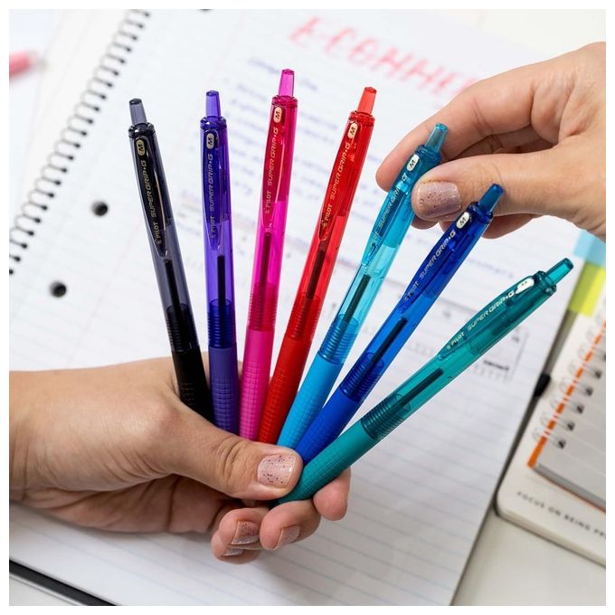 Pilot 001638 Confezione 12 Supergrip G Scatto 0,7mm Nero
