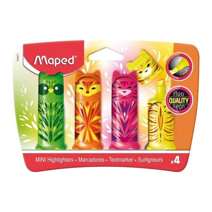 Maped Confezione 4 Mini Evidenziatori Fluo