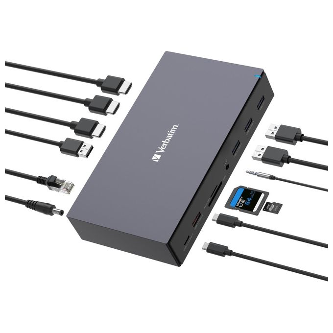 Verbatim CDS-17 Usb C Multi 17 in 1 Hdmi 8k Pd 100W