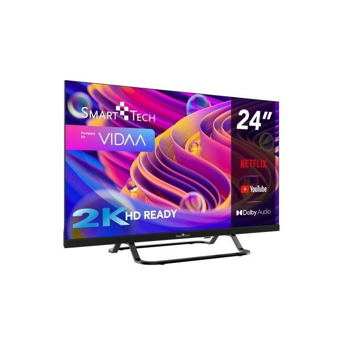 Smart tech 24HV02V Smart TV 24 Pollici HD Ready Display LED Sistema Vidaa colore Nero