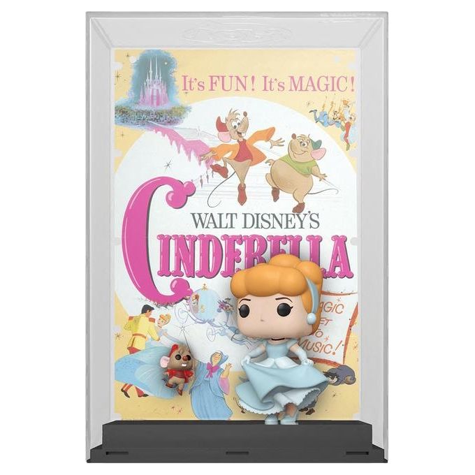 FUNKO 67498 POP! Movie Poster Personaggio da Collezione in Vinile Cenerentola e Jaq Dimensioni Confezione 28x43x8 cm colore Multicolore