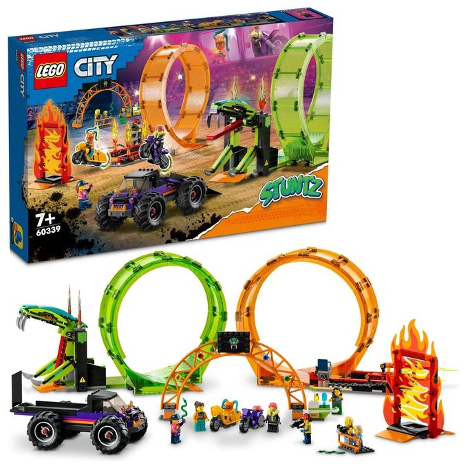 LEGO 60339 Arena delle acrobazie Set da costruzione 598 pezzi 7 minifigure colore Multicolore