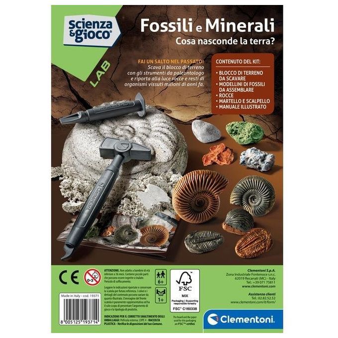 Clementoni Scienza e Gioco Lab Fossili e Minerali