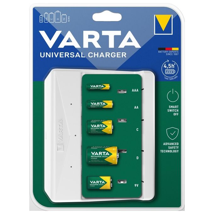 Varta Universal Charger Batteria per Uso Domestico Ac