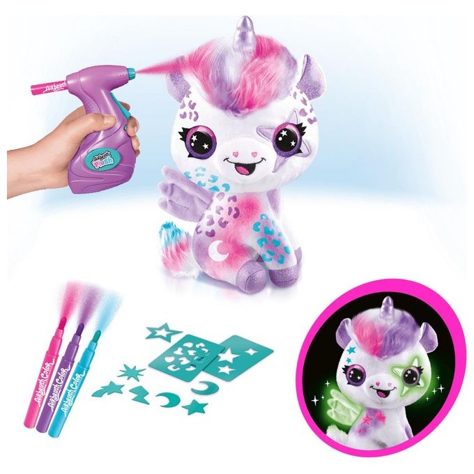 Rocco Giocattoli Peluche Airbrush Plush Magic Unicorn