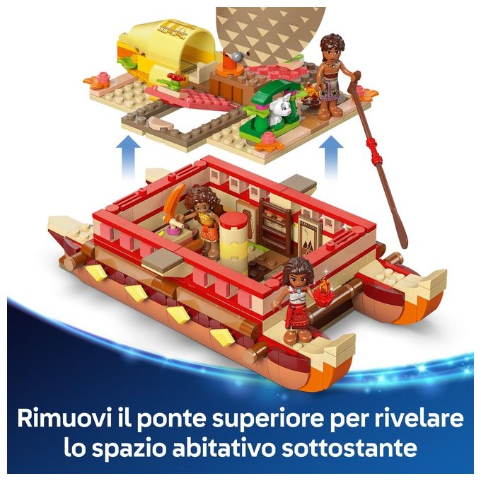 Lego Set 43270 La Canoa di Vaiana Disney Moana Avventura Creativa Gioco di Costruzione per Bambini e Collezionisti